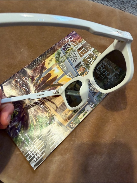 Strata Rider White Acetate Sunglasses | Polarized | Unisex | Like New main image 14